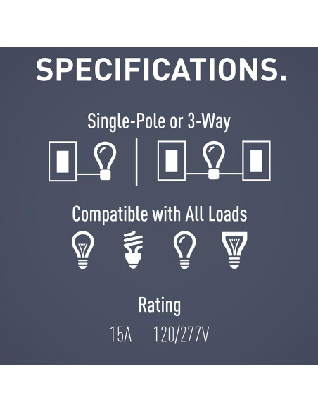 Interruptor de Pared Legrand Radiant 15A 3 Vías Negro