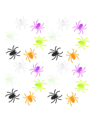 300 Mini Arañas de Halloween VICASKY - Decoración Realista