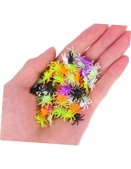 300 Mini Arañas de Halloween VICASKY - Decoración Realista 300 Mini Arañas de Halloween VICASKY - Decoración Realista