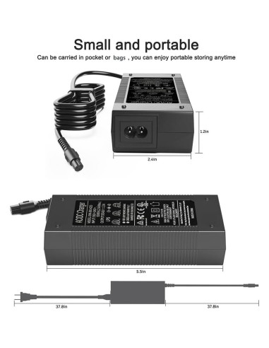 Adaptador de corriente 42V 2A QOOVI para scooter eléctrico