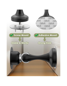 Topes de puerta magnéticos WINONLY 2 paquetes acero inoxidable negro 2