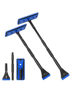 BELOMI Cepillo de Nieve 3 en 1 Desmontable Azul 91 cm