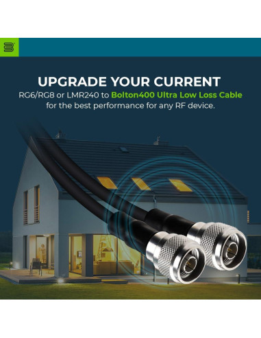 Cable Coaxial Bolton 400 - 0.61m N-Macho a N-Macho 50 Ohm