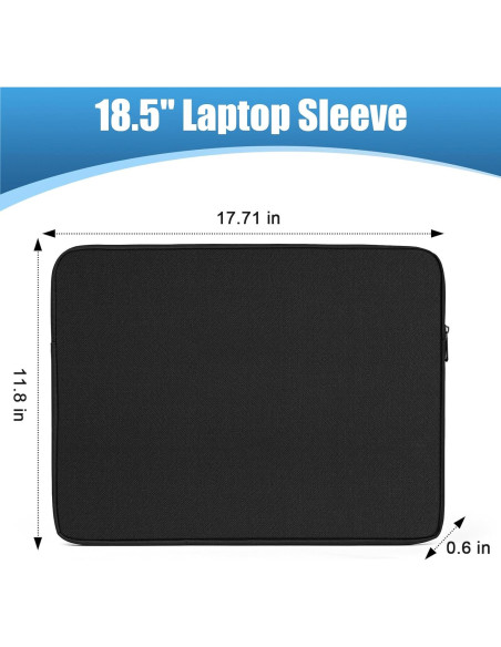 Funda para Laptop Ctemnpho 18.5" Negra, Protección Ligera