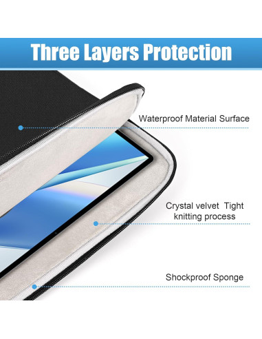 Funda para Laptop Ctemnpho 18.5" Negra, Protección Ligera