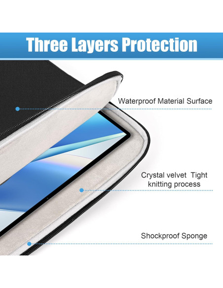 Funda para Laptop Ctemnpho 18.5" Negra, Protección Ligera