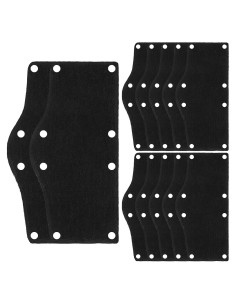 Banda de Sudor Reutilizable Aneco 12 Piezas Algodón Negro