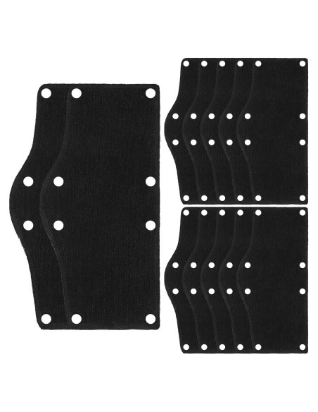 Banda de Sudor Reutilizable Aneco 12 Piezas Algodón Negro