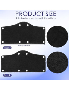 Banda de Sudor Reutilizable Aneco 12 Piezas Algodón Negro 2