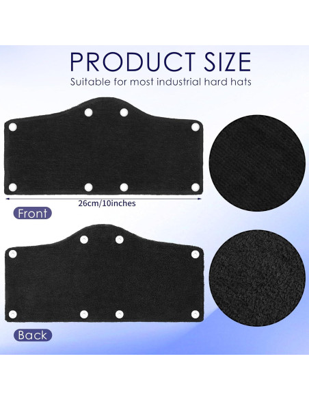 Banda de Sudor Reutilizable Aneco 12 Piezas Algodón Negro