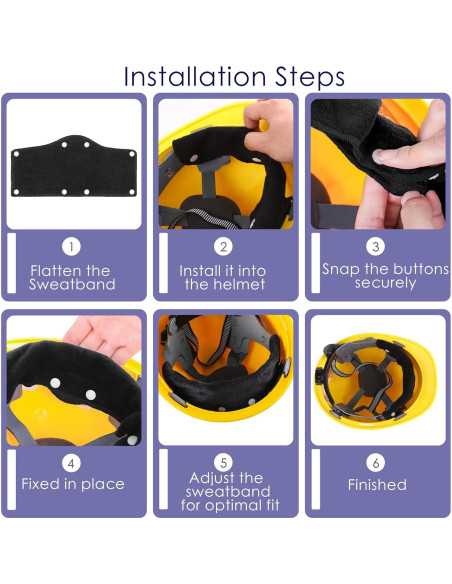 Banda de Sudor Reutilizable Aneco 12 Piezas Algodón Negro