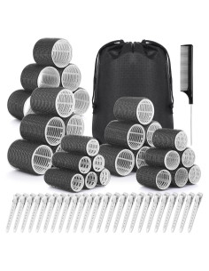 Set de Rulos Autoadhesivos Qinzave 56 PCS 5 Tamaños para Cabello