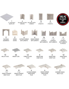 Conjunto Base Palisade Pintable Monster 195 Piezas RPG 2