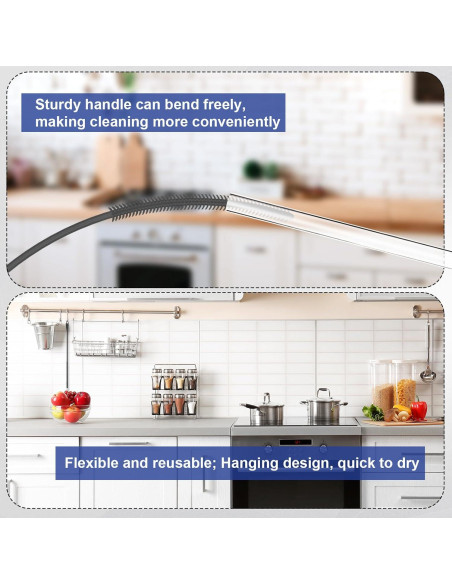 2 Cepillos Limpiadores de Pajitas de Silicona XIHIRCD 24cm