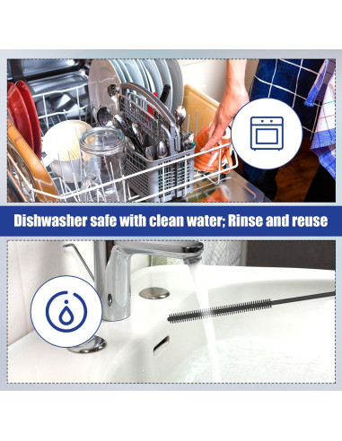 2 Cepillos Limpiadores de Pajitas de Silicona XIHIRCD 24cm