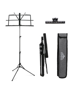Soporte de Partituras Plegable EASTROCK de Aluminio Negro