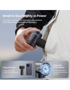 Soplador de Aire Eléctrico ULANZI CO23 2-en-1 con 3 Boquillas 2