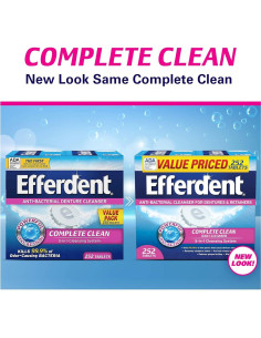 Tabletas Limpiadoras Efferdent 252 Unidades 5 en 1 2