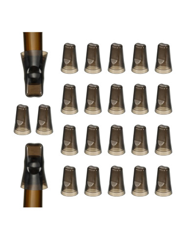 24 Tapas de Vertido Universales uxcell - Cubiertas para Botellas de Licor, Negro