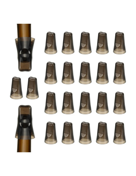 24 Tapas de Vertido Universales uxcell - Cubiertas para Botellas de Licor, Negro