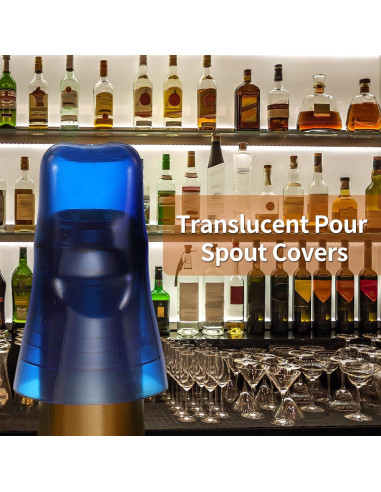 24 Tapas de Vertido Universales uxcell - Cubiertas para Botellas de Licor, Negro