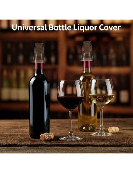 24 Tapas de Vertido Universales uxcell - Cubiertas para Botellas de Licor, Negro