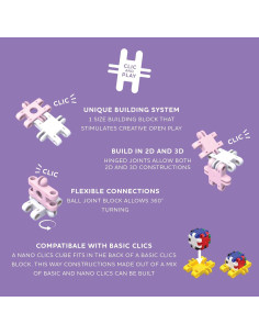 Nano Clics 125 Piezas - Juguetes de Construcción Educativos 2