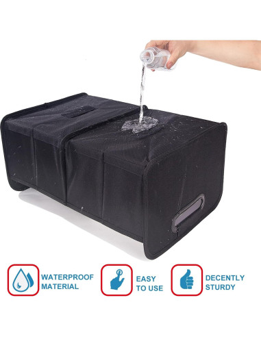 Organizador de Maletero TITIYIOF 35L Plegable Impermeable Negro