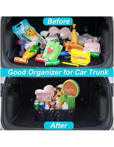 Organizador de Maletero TITIYIOF 35L Plegable Impermeable Negro