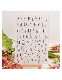 26 Sellos Transparentes de Silicona AHTOLS Alfabeto DIY