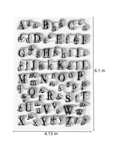26 Sellos Transparentes de Silicona AHTOLS Alfabeto DIY 2