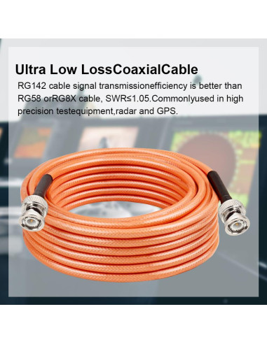 Cable Coaxial BNC Macho a BNC Macho RG142 0.30m 50 Ohmios