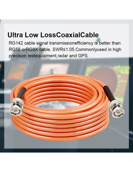 Cable Coaxial BNC Macho a BNC Macho RG142 0.30m 50 Ohmios