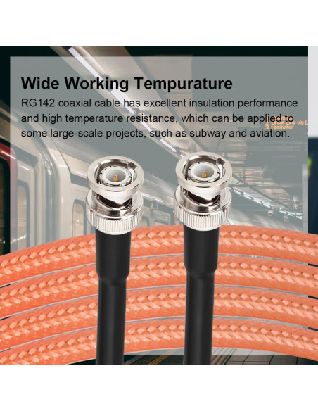 Cable Coaxial BNC Macho a BNC Macho RG142 0.30m 50 Ohmios