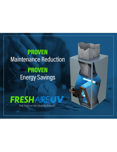 Purificador de aire Fresh-Aire UV AHU con lámpara dual y luz UV