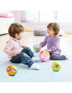 Pelota Suave HABA 14 cm para Bebés 6-12 Meses Rosa 2