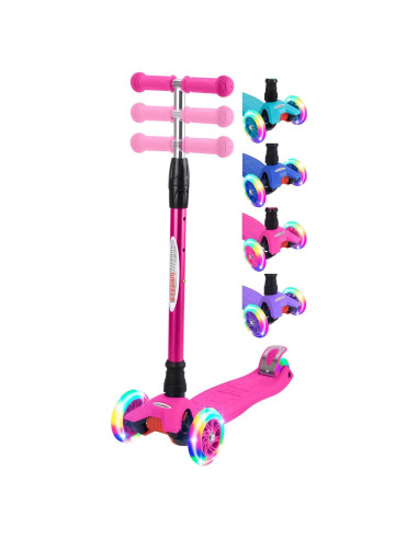 Scooter ChromeWheels Rosa 3 Ruedas Ajustable 59.87 kg