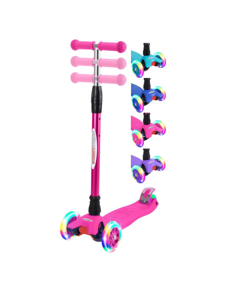 Scooter ChromeWheels Rosa 3 Ruedas Ajustable 59.87 kg