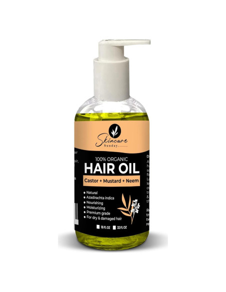 Mezcla de Aceite Triple Skincare Sunday 473ml - Neem, Ricino y Mostaza