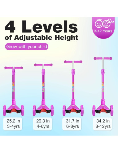 Patinete BELEEV BE003 para Niños 3 Ruedas Ajustable