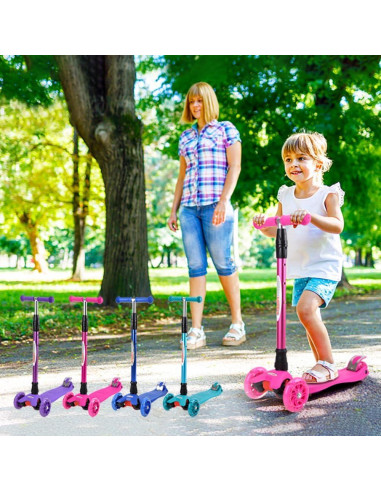 Scooter ChromeWheels Rosa 3 Ruedas Ajustable 59.87 kg