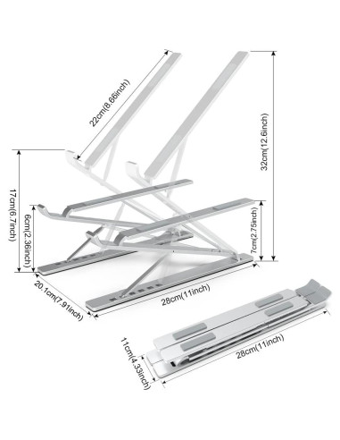 Soporte Ajustable para Laptop y Tablet ElfAnt E8 - Aluminio