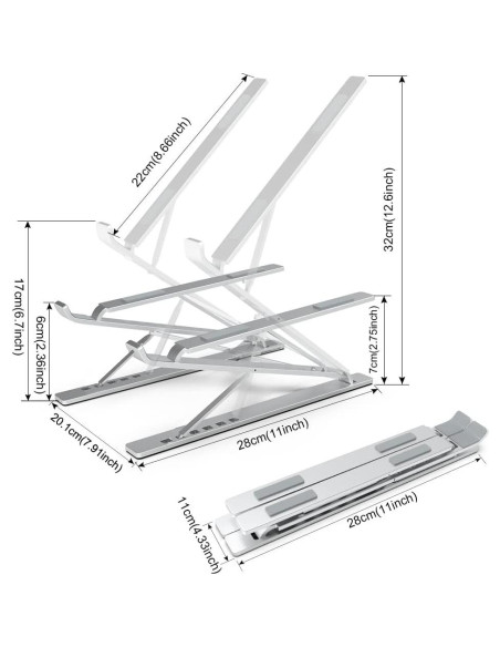 Soporte Ajustable para Laptop y Tablet ElfAnt E8 - Aluminio
