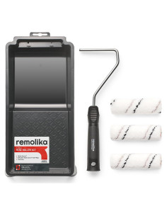 Kit de Rodillo de Pintura Mini Remolika 5 Piezas 4" Microfibra