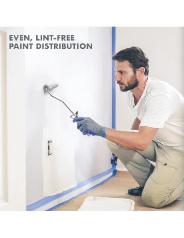 Kit de Rodillo de Pintura Mini Remolika 5 Piezas 4" Microfibra