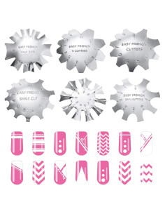 Cortador de Bordes de Manicura Mudder 6 Patrones Acero Inoxidable