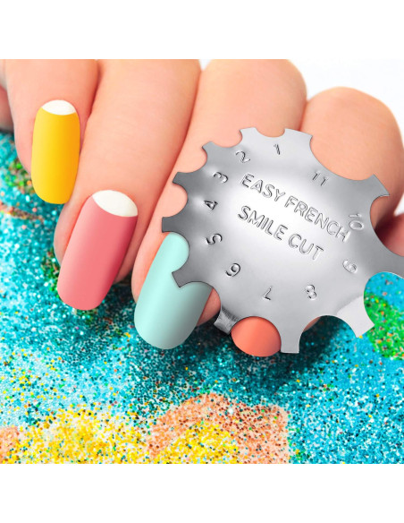 Cortador de Bordes de Manicura Mudder 6 Patrones Acero Inoxidable