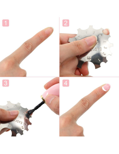 Cortador de Bordes de Manicura Mudder 6 Patrones Acero Inoxidable