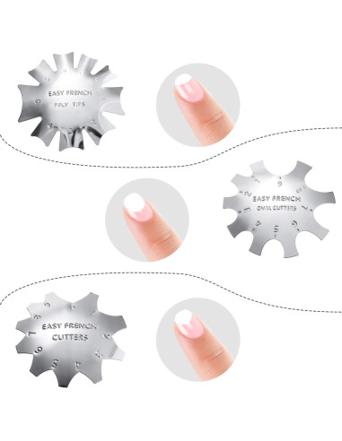 Cortador de Bordes de Manicura Mudder 6 Patrones Acero Inoxidable