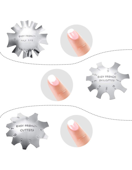 Cortador de Bordes de Manicura Mudder 6 Patrones Acero Inoxidable